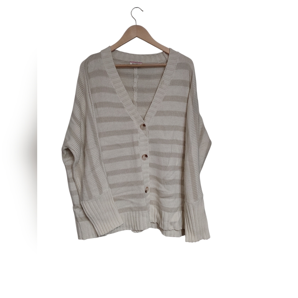 ANDREE BY UNIT Beige Striped Cardigan